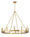 Dutton 12 Light Chandelier in Signature Brass