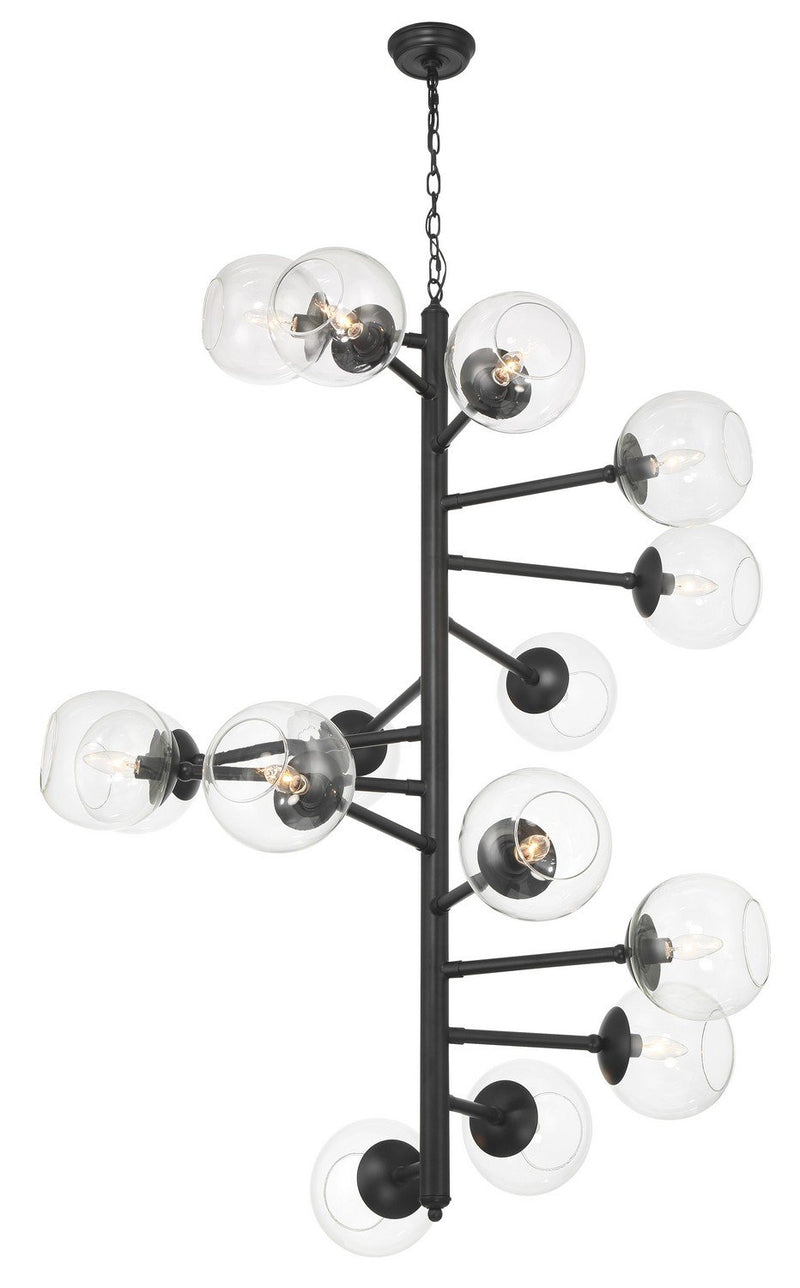 Millikan 15-Light Chandelier in Coal