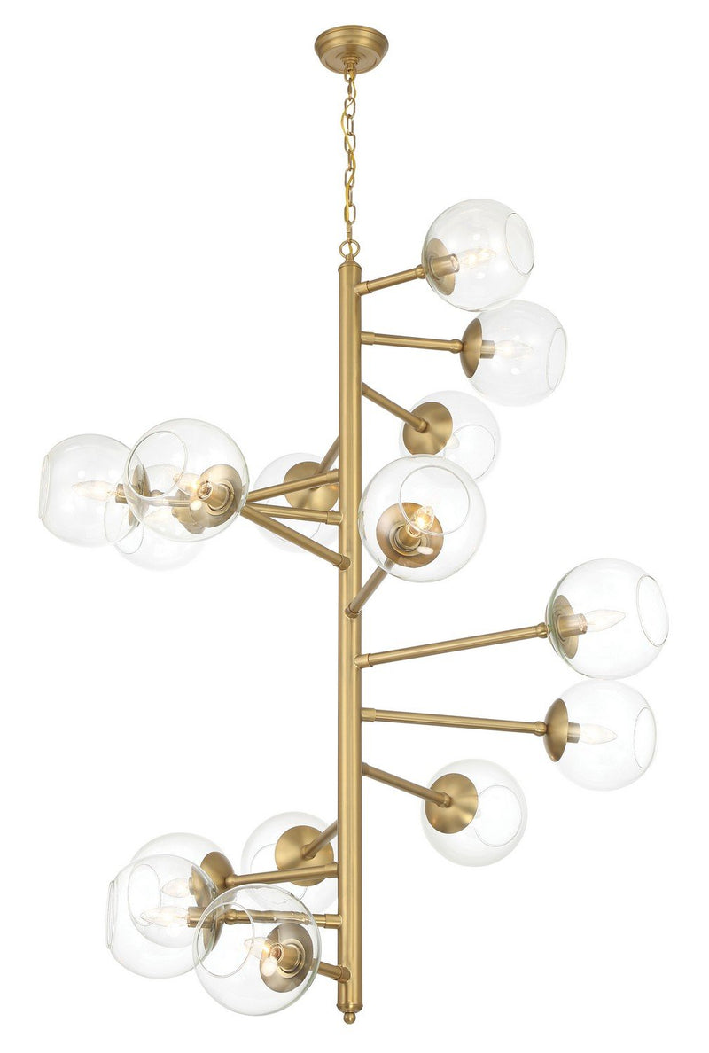Millikan 15-Light Chandelier in Signature Brass