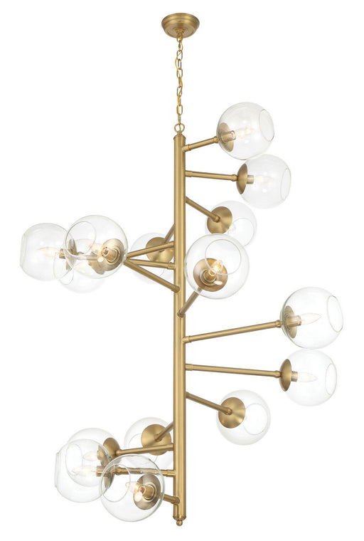 Millikan 15-Light Chandelier in Signature Brass