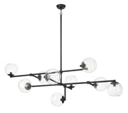 Millikan 9-Light Linear Chandelier in Coal Black