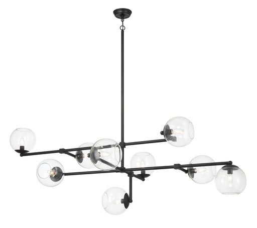 Millikan 9-Light Linear Chandelier in Coal Black