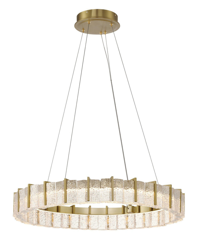Sevryn 27.5" LED Pendant in Soft Brass