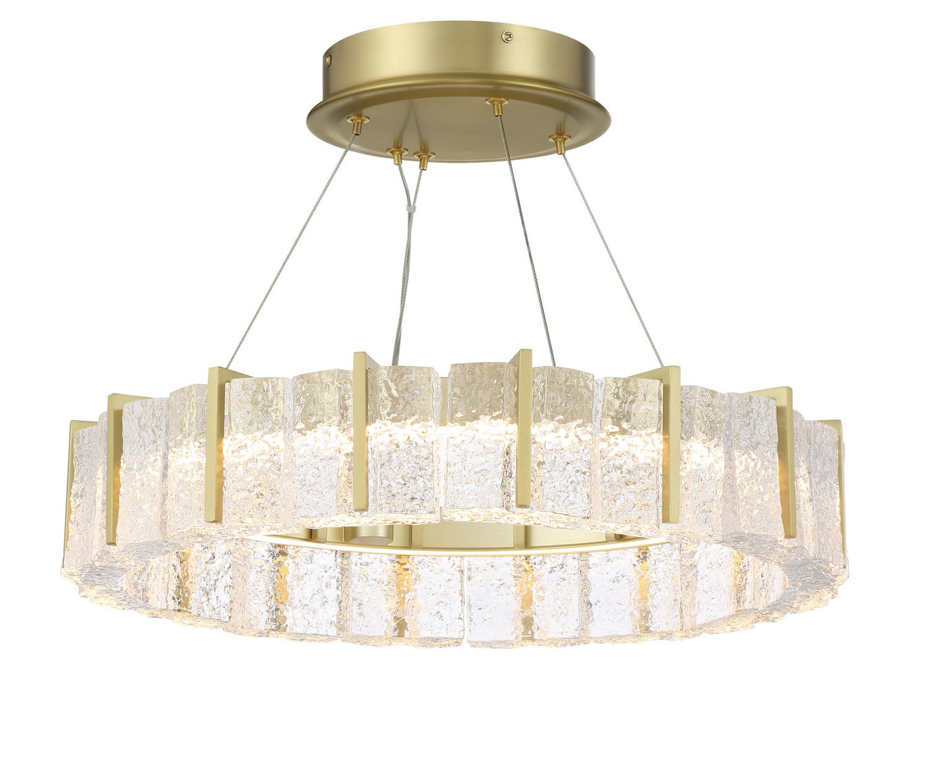 Sevryn LED Pendant Convert to Semi-Flush in Soft Brass