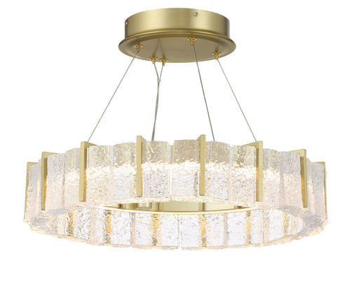 Sevryn LED Pendant Convert to Semi-Flush in Soft Brass