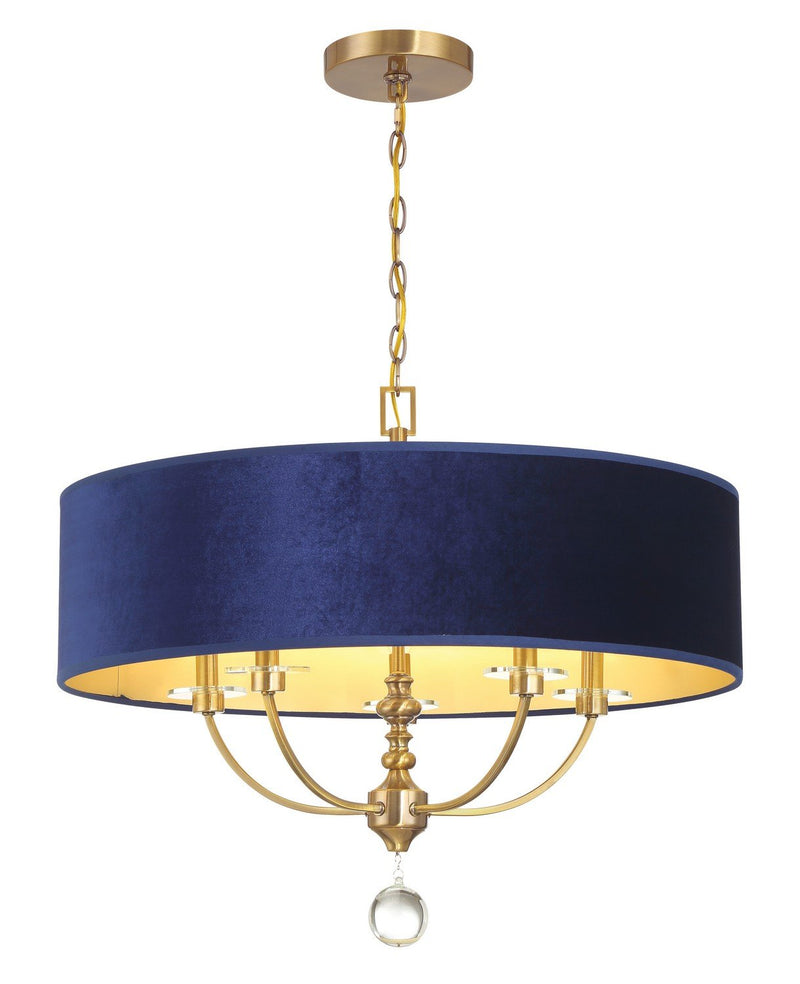 Van Noord 5-Light Chandelier in Oxidized Aged Brass