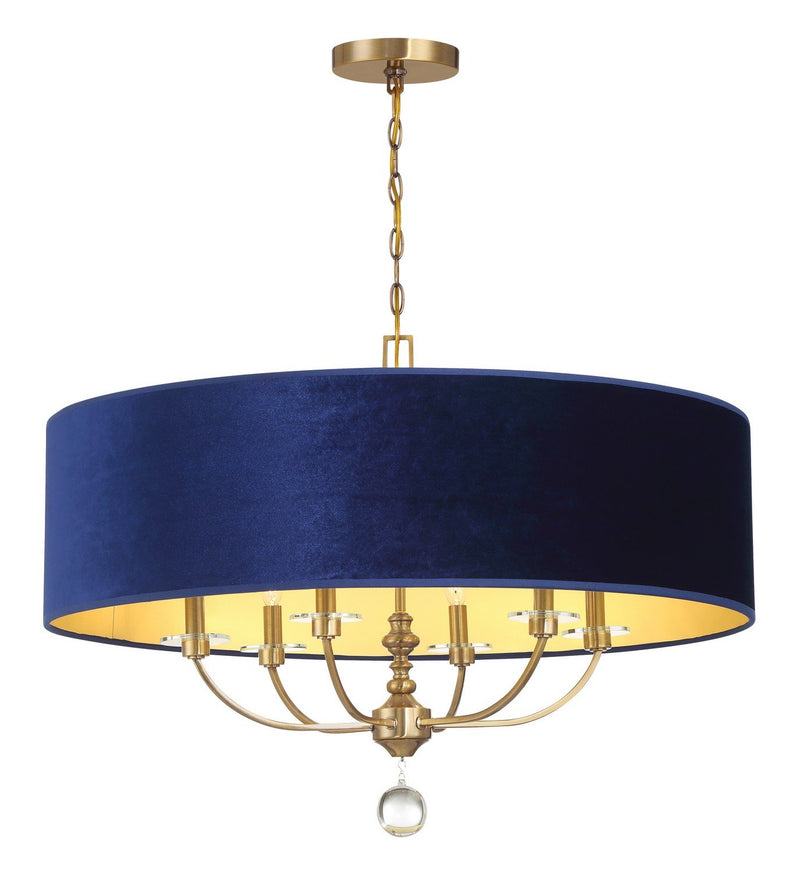 Van Noord 6-Light Chandelier in Oxidized Aged Brass