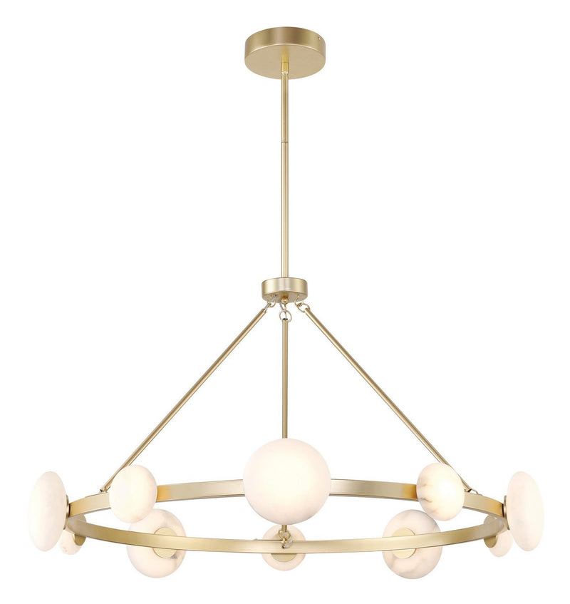 Zill 42" LED Chandelier in Lily Gold