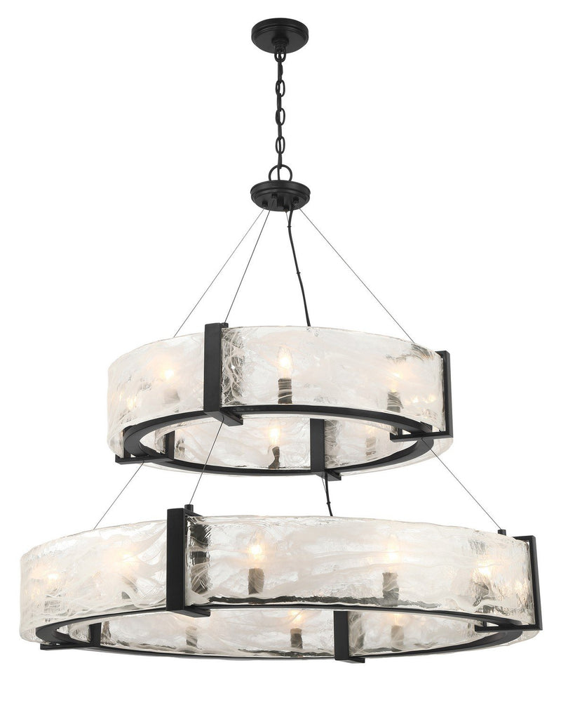Cloud Break 20-Light Chandelier in Coal Black