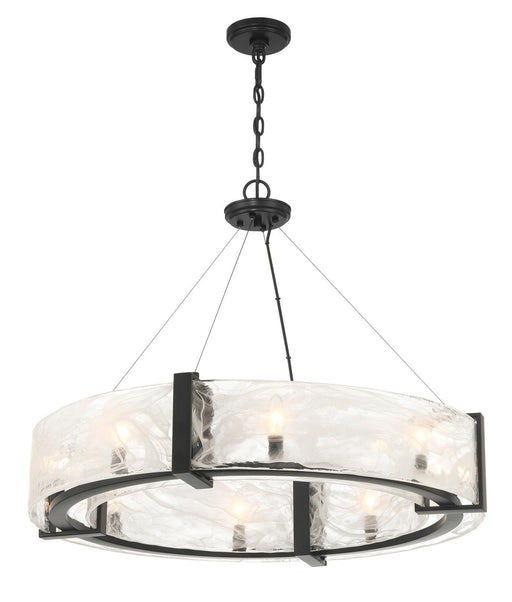 Cloud Break 8-Light Pendant in Coal Black