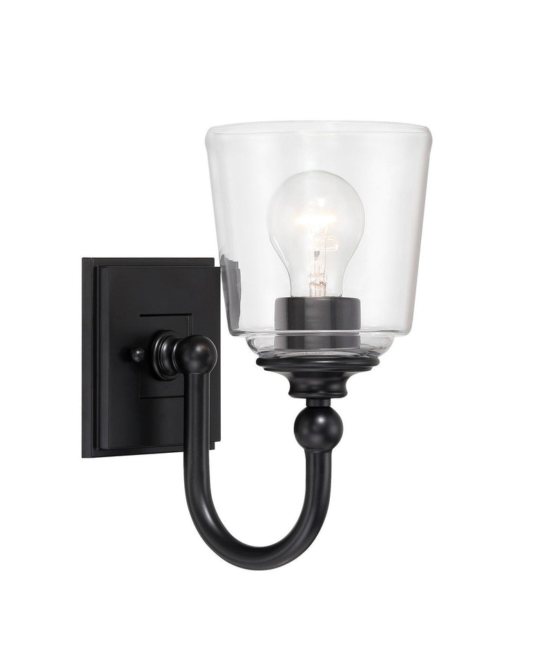 Antonia Bath Sconce in Coal Black