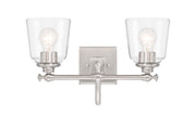 Antonia 2-Light Bath Vanity Light in Brushed Nickel