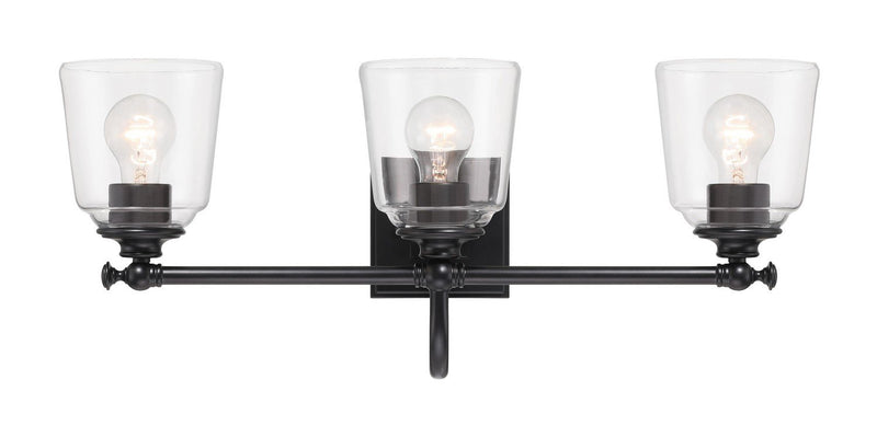 Antonia 3-Light Bath Vanity Light in Coal Black