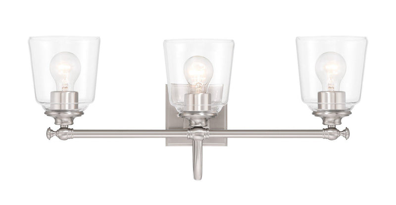 Antonia 3-Light Bath Vanity Light in Brushed Nickel