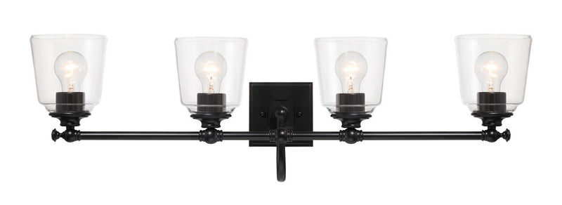 Antonia 4-Light Bath Vanity Light in Coal Black