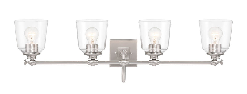 Antonia Four Light Bath Vanity in Brushed Nickel