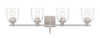 Antonia Four Light Bath Vanity in Brushed Nickel