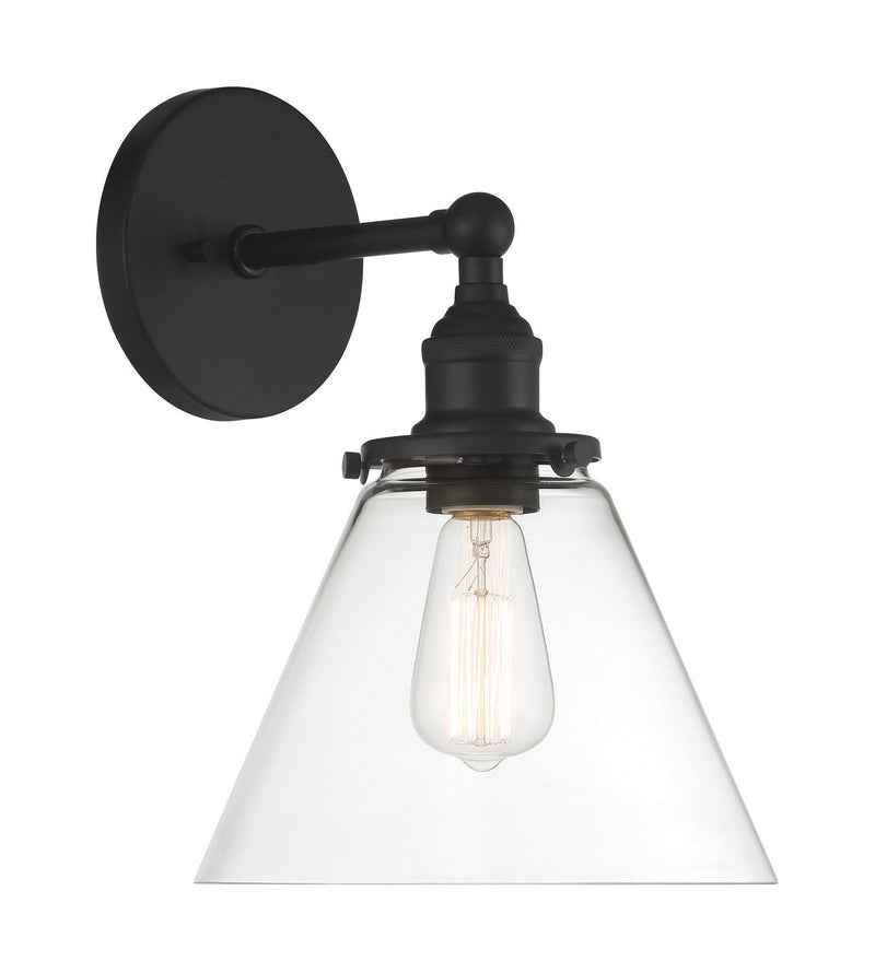 Barwell Large Bath Sconce in Coal Black