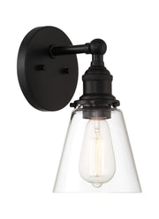 Barwell Small Bath Sconce in Coal Black