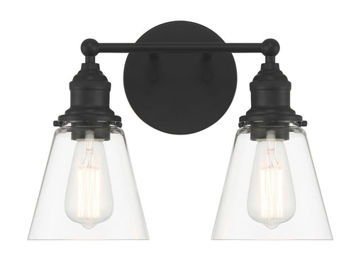 Barwell 2-Light Bath Vanity Light in Coal Black