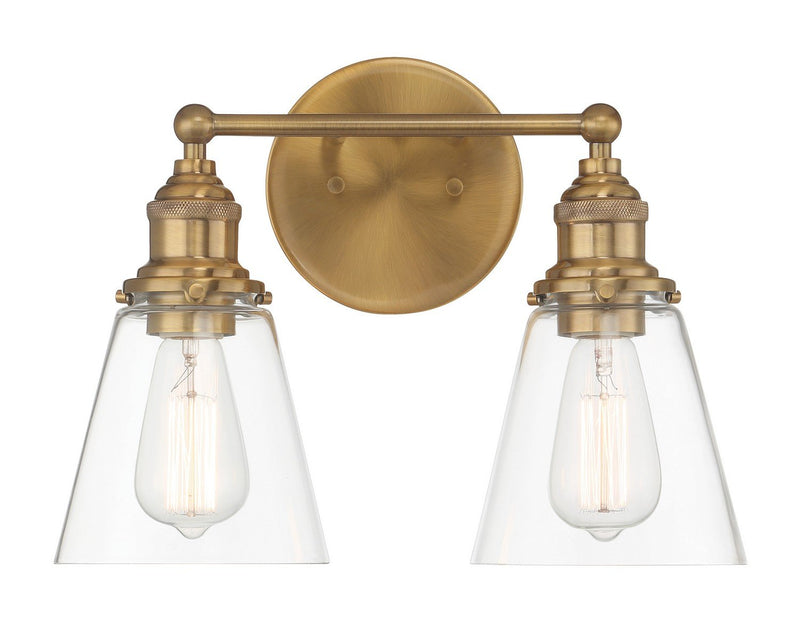 Barwell 2-Light Bath Vanity Light in Oxidized Aged Brass
