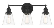 Barwell 3-Light Bath Vanity Light in Coal Black