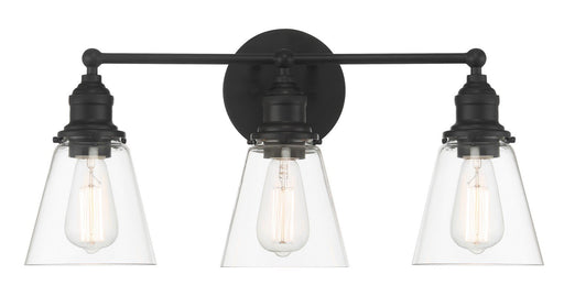 Barwell 3-Light Bath Vanity Light in Coal Black