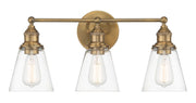 Barwell 3-Light Bath Vanity Light in Oxidized Aged Brass