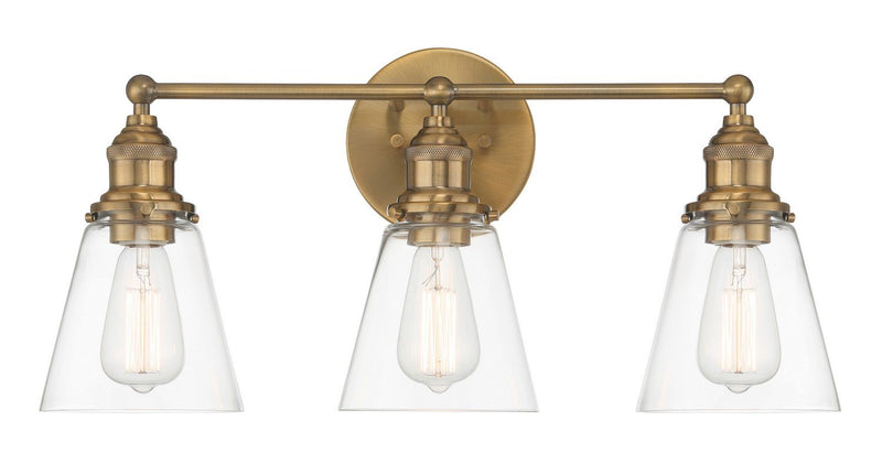 Barwell 3-Light Bath Vanity Light in Oxidized Aged Brass