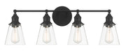 Barwell 4-Light Bath Vanity Light in Coal Black