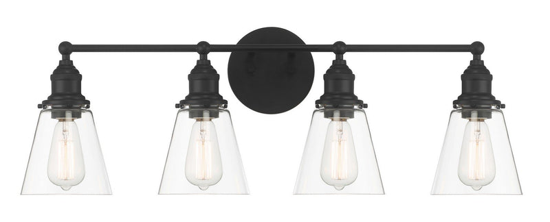 Barwell 4-Light Bath Vanity Light in Coal Black
