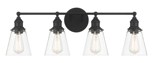 Barwell 4-Light Bath Vanity Light in Coal Black