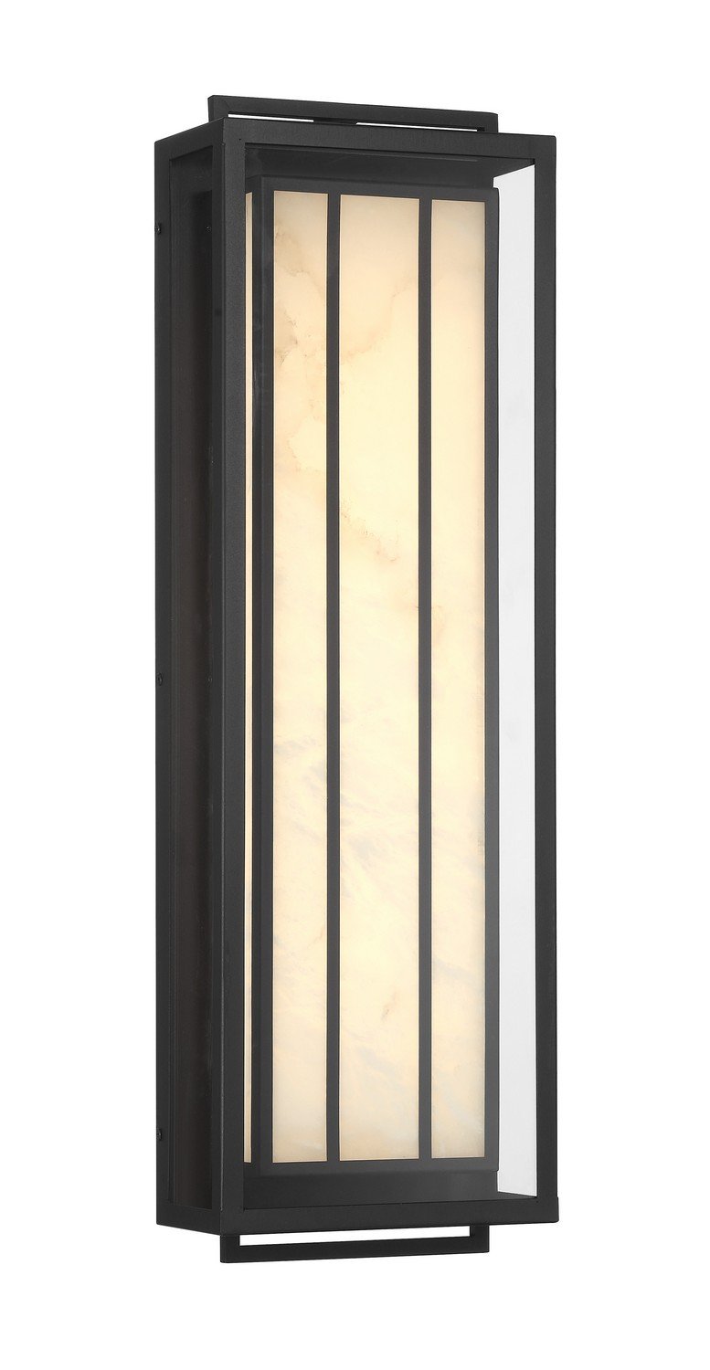 Eastly Large LED Outdoor Wall Lantern in Sand Coal Black