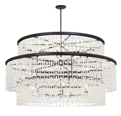 Shimmering Elegance 14-Light Chandelier in Sand Coal Black