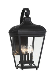 Marquee 4-Light Small Outdoor Wall Lantern in Sand Coal