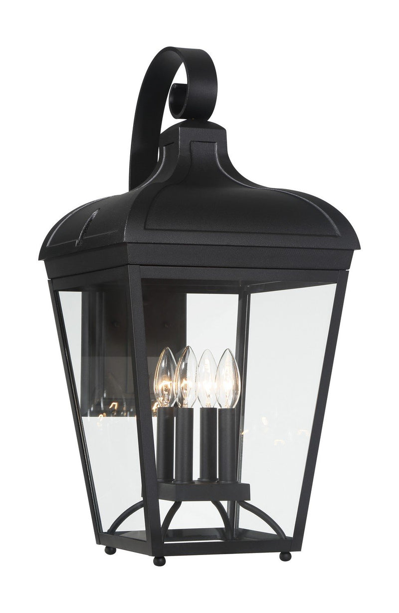 Marquee 4-Light Medium Outdoor Wall Lantern in Sand Coal