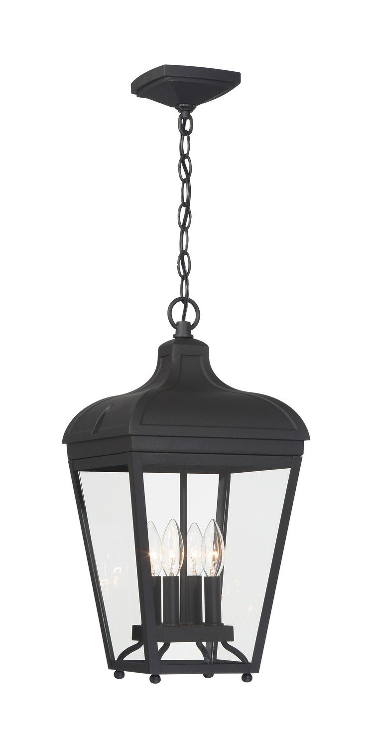 Marquee 4-Light Outdoor Lantern Pendant in Sand Coal