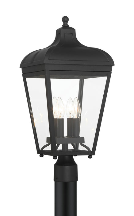 Marquee Four Light Outdoor Post Lantern in Sand Coal