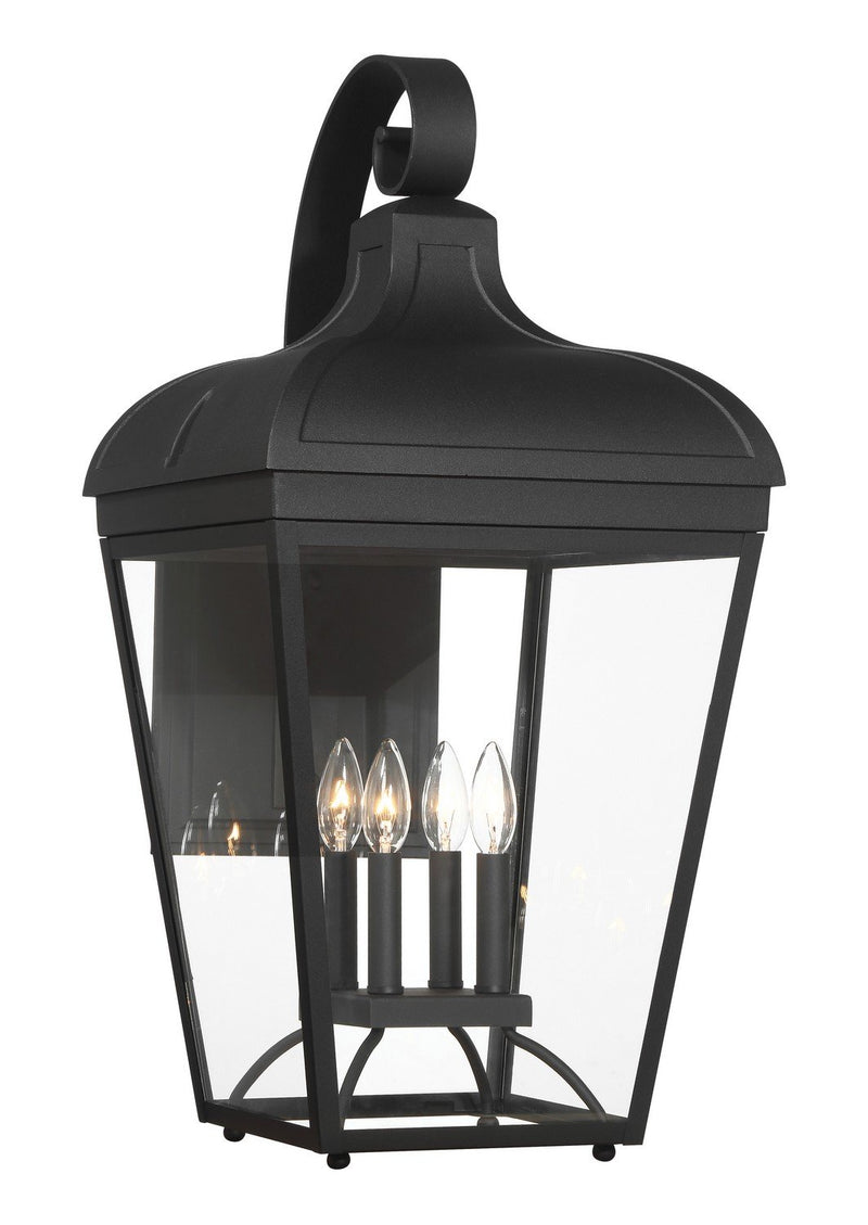 Marquee 4-Light Large Outdoor Wall Lantern in Sand Coal
