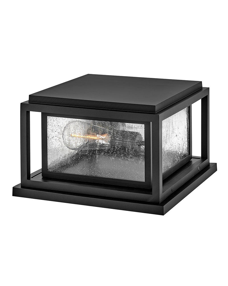 Republic 2-Light Outdoor Pier Mount Light in Black