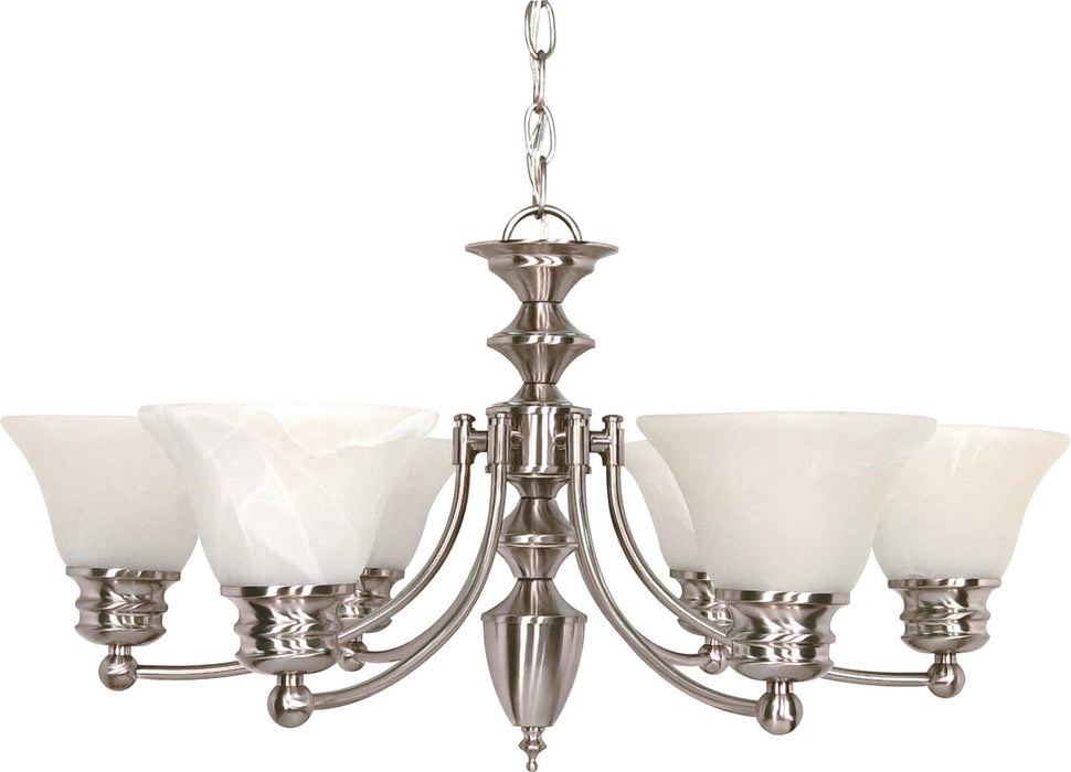Empire 6-Light Chandelier in Brushed Nickel