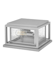 Republic 2-Light Outdoor Pier Mount Light in Satin Nickel