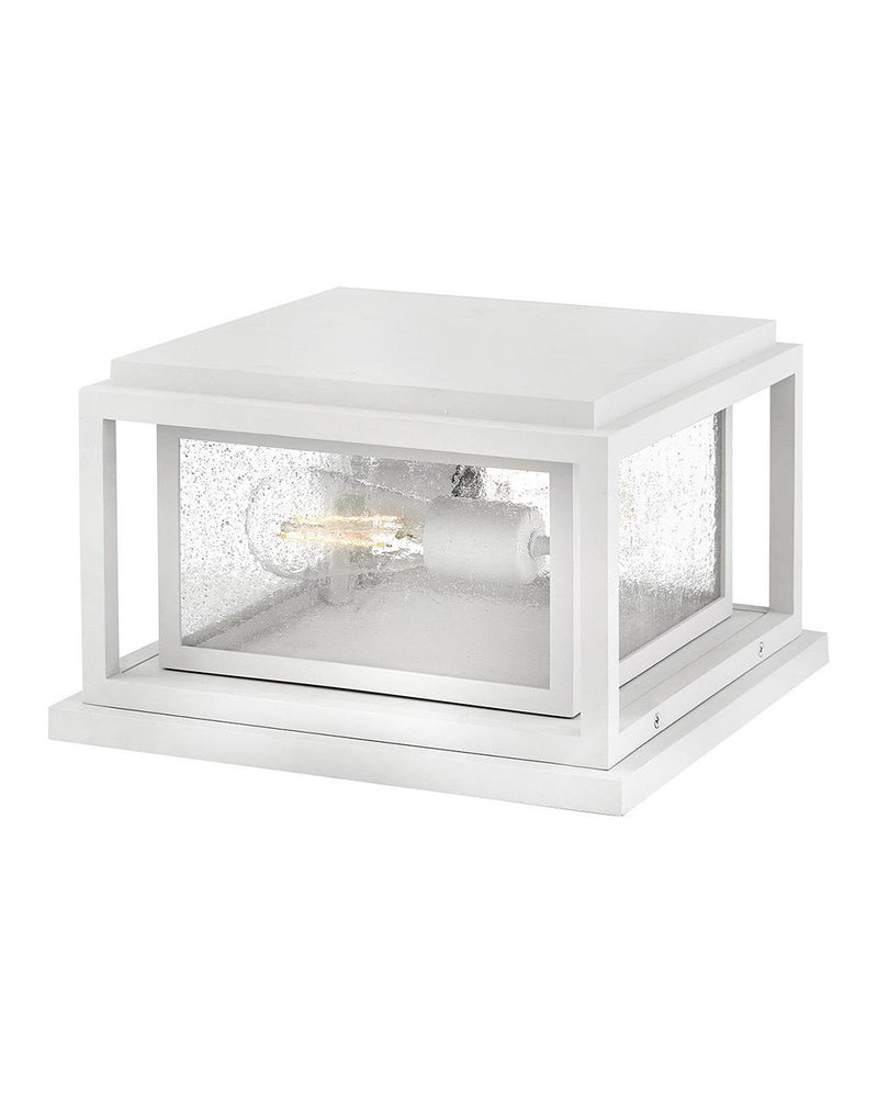 Republic 2-Light Outdoor Pier Mount Light in Textured White