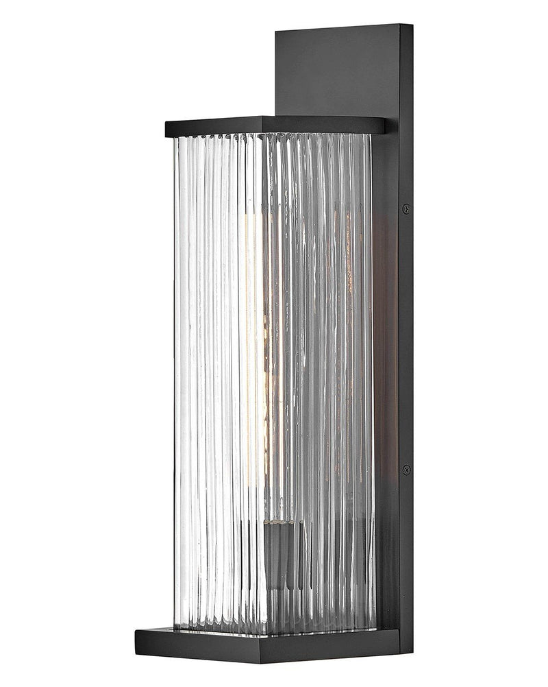 Torrent Medium Outdoor Wall Lantern in Black