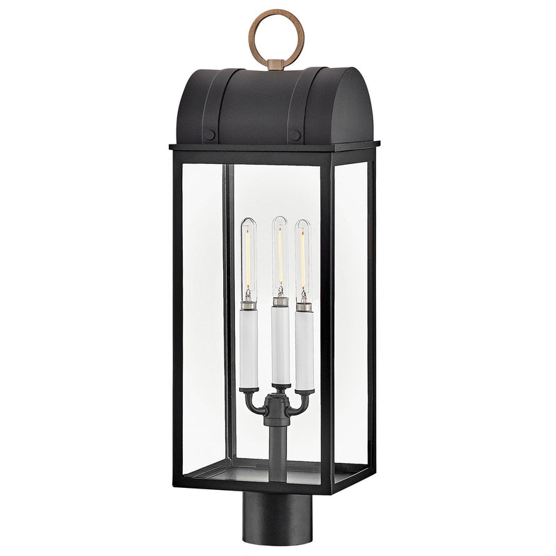 Campbell 3-Light Outdoor Post Light in Black