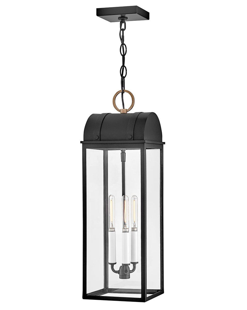 Campbell 3-Light Outdoor Hanging Lantern in Black