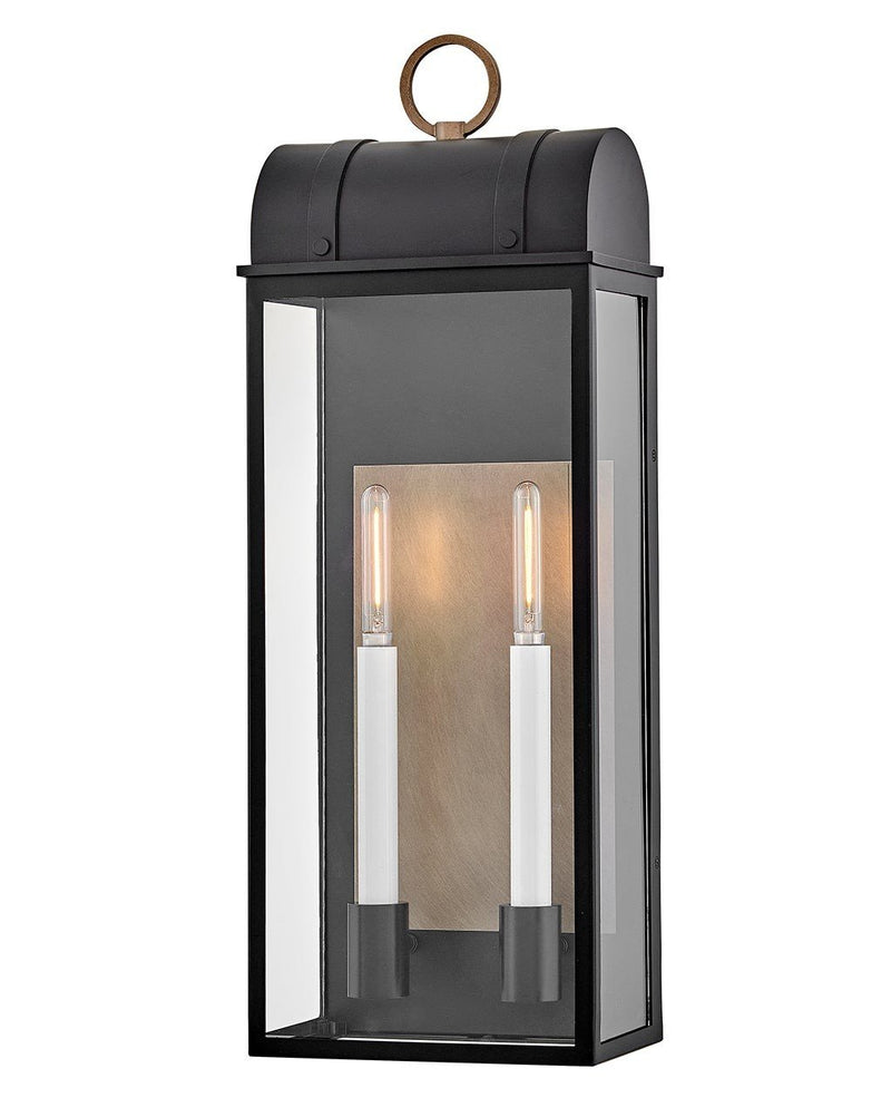 Campbell Large 2-Light Outdoor Wall Lantern in Black