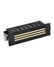 Sparta Dash Large Louvered Brick Light in Stainless Steel Black