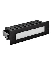 Sparta Dash Large Flat Brick Light in Stainless Steel Black
