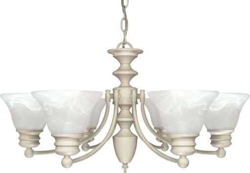 Empire 6-Light Chandelier in Textured White